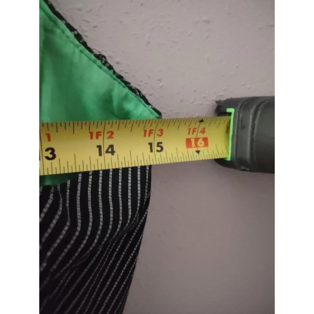 Anthropologie Maeve Black White Striped Button Tie Waist Midi Size 8 - Picture 10 of 13